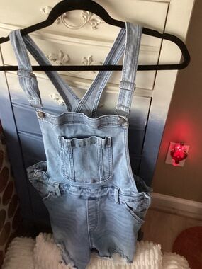 Judy Blue Light Wash Denim Short Overalls